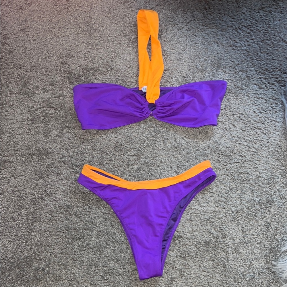 ICON SWIM Purple and Orange Bikini Set
